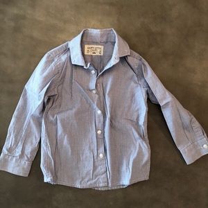 British style boys button front shirt